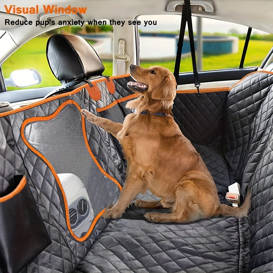 Dog Seat Cover, Waterproof Hammock, Durable And Soft Pet Backrest Cover, Suitable for Cars, Trucks, And SUVs, Travel With Pets, Snug Fit, Durable Cover, Heavyduty Material, Car Hammock, Dog Lovers, Suv Drivers