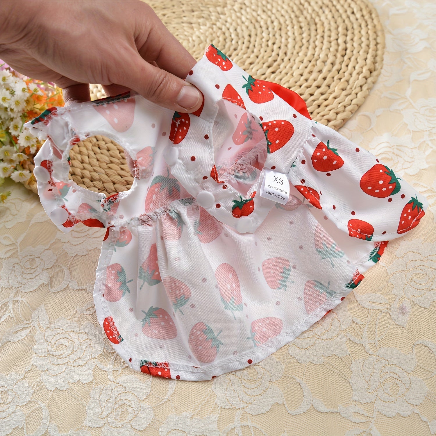 5pcs Floral Princess Dress Set for Small Dogs & Cats - Breathable Summer Pet Apparel with Bowknot, Ideal for Yorkies, Bulldogs, Bichons, Pomeranians, Chihuahuas, for Autumn, Spring