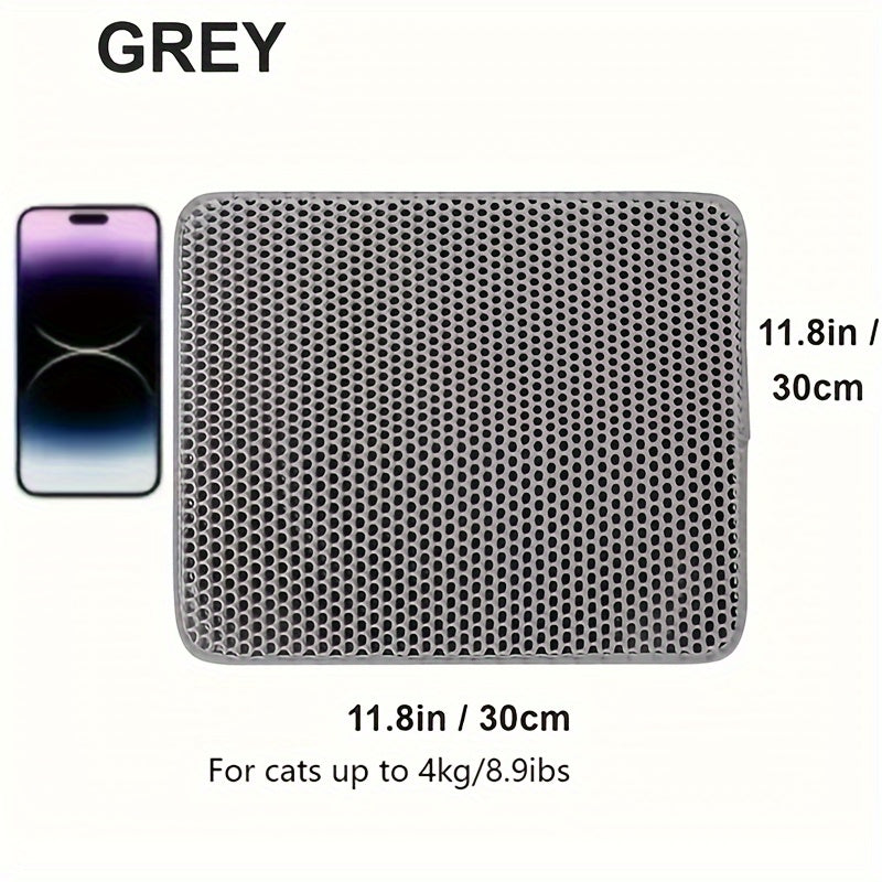 Cat Litter Mat Double-layer Cat Litter Trapping Mat Waterproof And Leak Proof Pet Toilet Mat Diaper Pad Cat Feeding Mat With Non-slip Backing