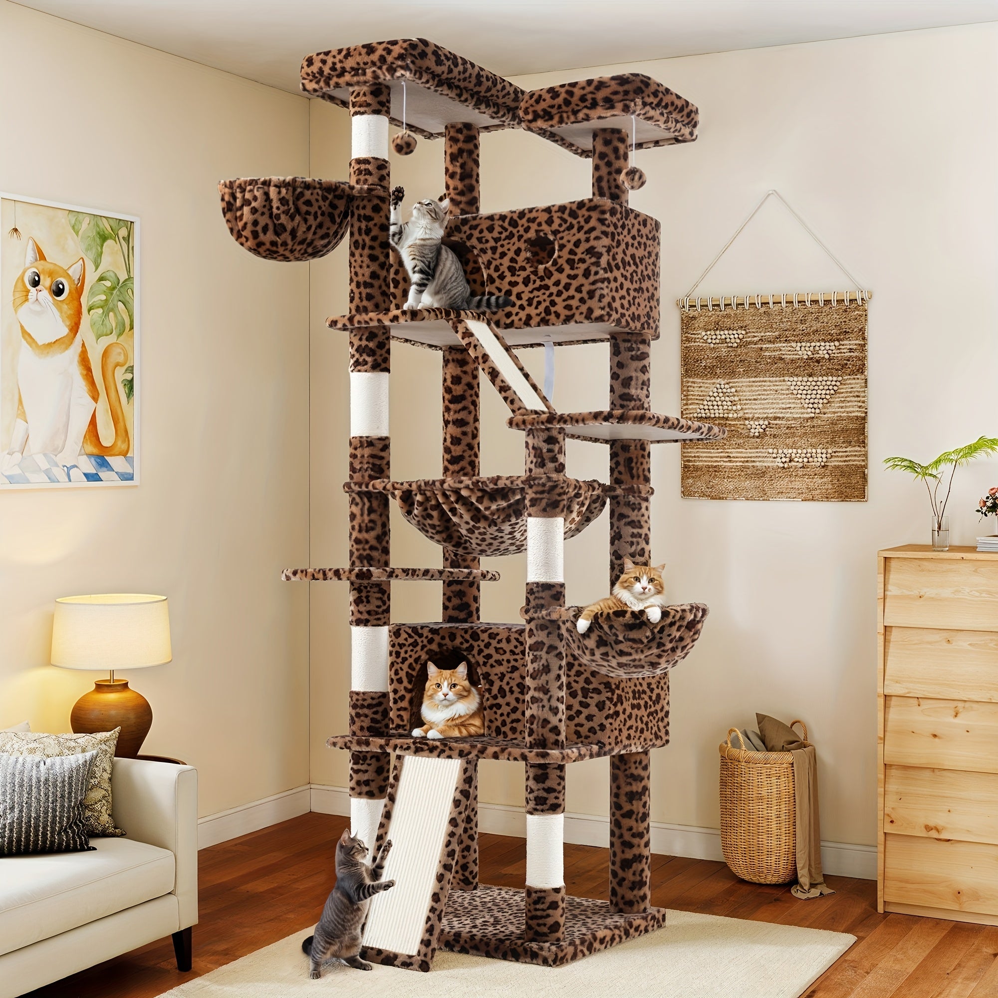 Multi-Level Cat Tree Tower for Indoor Cats