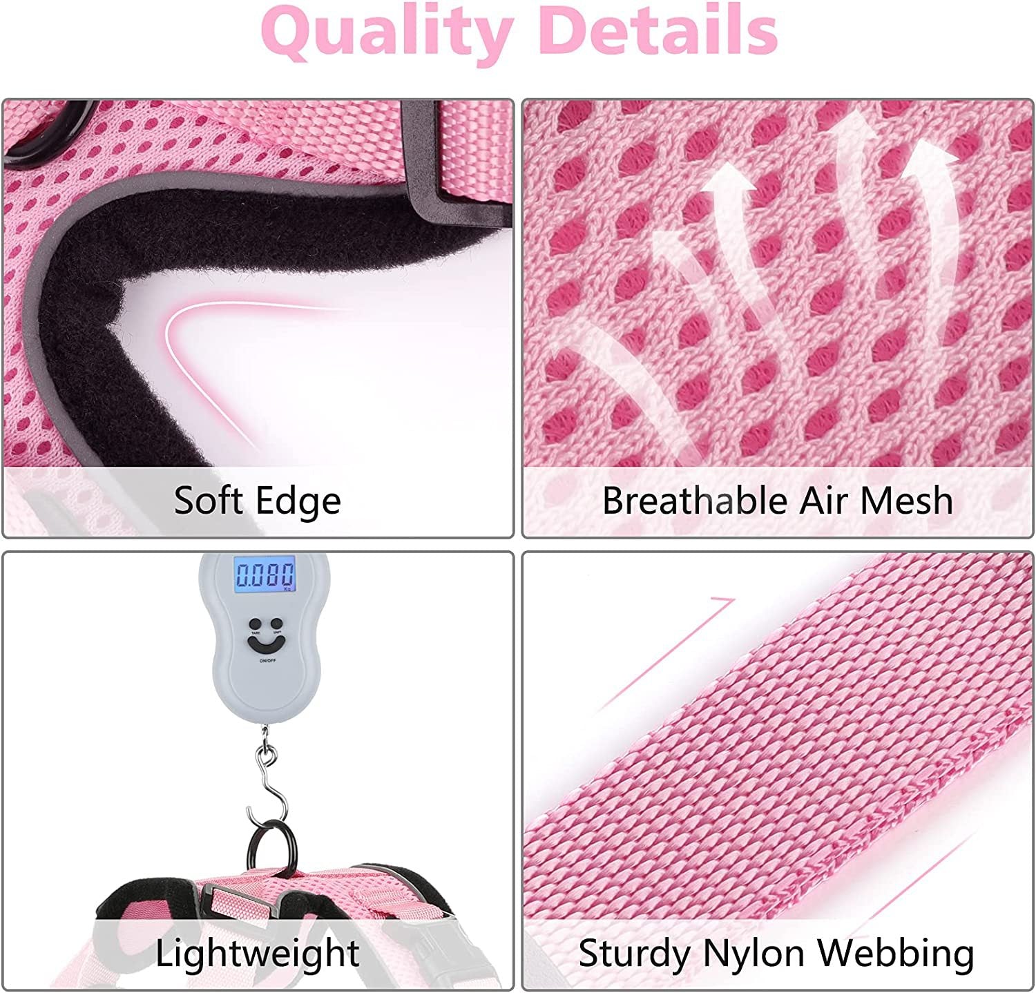 Reflective Pet Harness And Leash Set For Dogs And Cats, Adjustable Puppy Cat Vest Harness With Soft Mesh