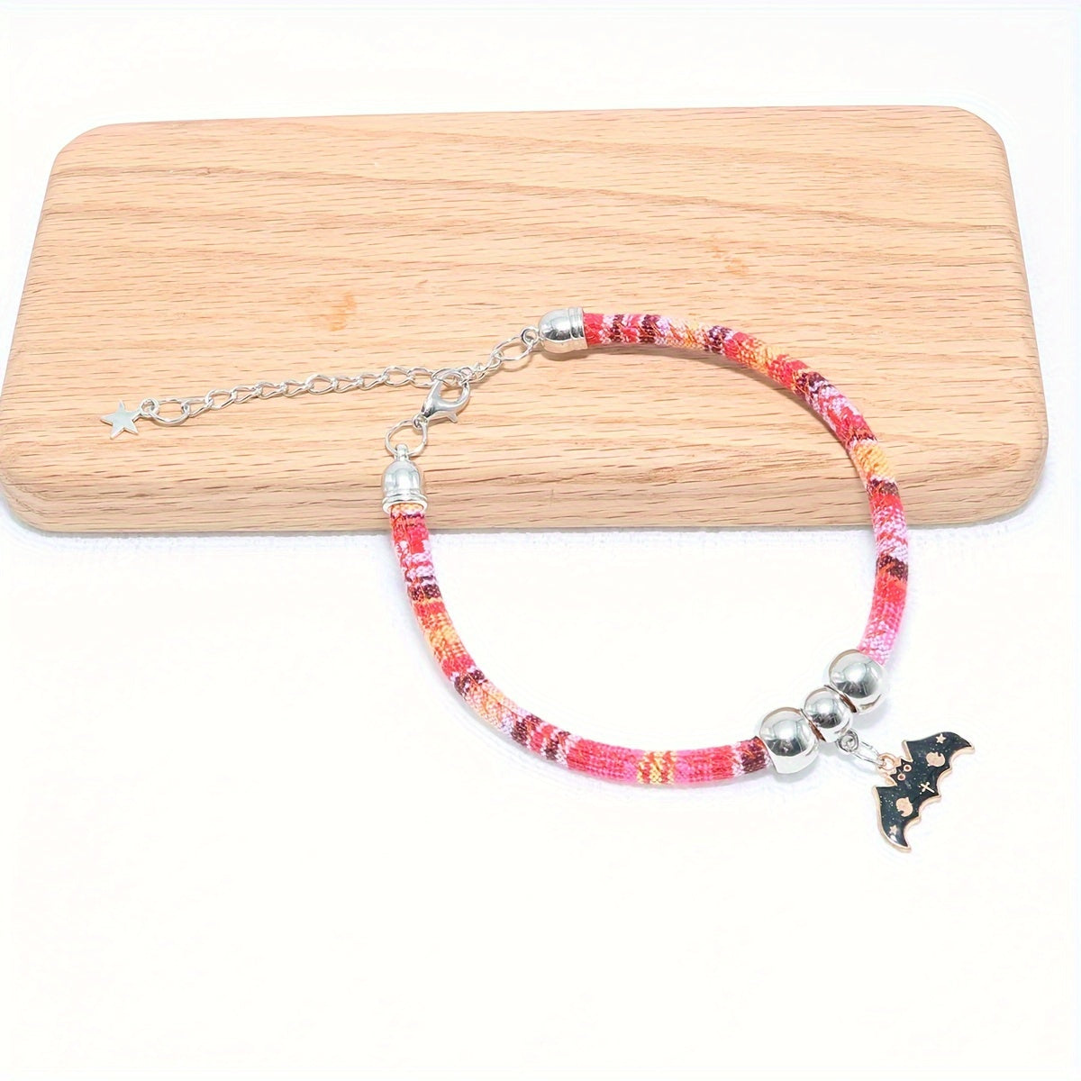 Spooky Bat Charm Pet Collar - Adjustable, Durable Nylon Necklace for Cats & Small Dogs, Ethnic Style Accessory with Halloween Theme, Comfortable Wear, Easy to Put On and Off