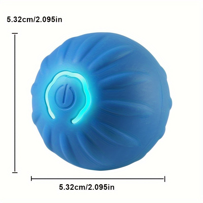 USB Rechargeable Silicone Bouncing Ball for Pets - Interactive Automatic Obstacle Avoidance Toy for Medium Breeds with Built-In Rechargeable Lithium Polymer Battery, Up to 36V