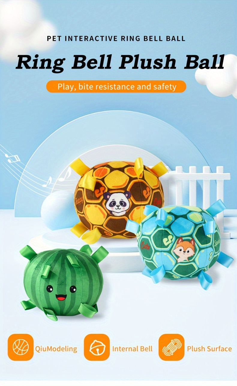 Durable Pet Toy Ball For Dog & Cat With Straps, Dog Chewing Ball Toy For Training Playing Teeth Cleaning, Interactive Fetch Pet Toy For Small Medium Large Dogs