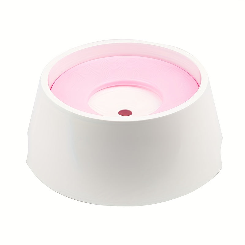 1pc Floating Spill-Proof Pet Water Bowl for Dogs & Cats - Anti-Splash Design, Durable Plastic, Large Capacity Easy-Clean Water Dispenser for Wet & Dry Food Areas, Sleek Pet Accessories, Easyclean Material
