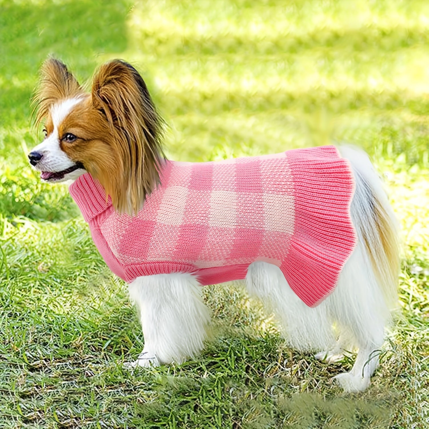Winter Dog Sweater - Stretchy Knit Pullover Sweater for Small, Medium, Large Dogs - Warm Pet Sweater with Pink, Easy Slip-On Outfit for Cold Weather, Christmas, Photoshoots - Hand Wash Only - Ideal Gift for Dog Owners, Dog Sw