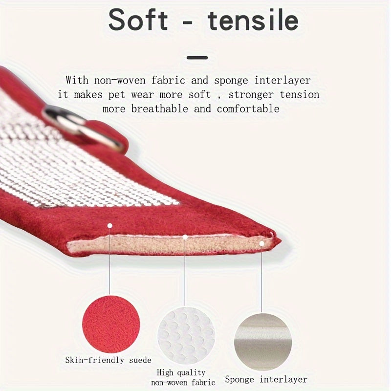 No Pull Pet Harness For Dogs, Bling Rhinestone Soft Dog Harness, Escape Proof Dog Vest Harness For Outdoor Walking Jogging