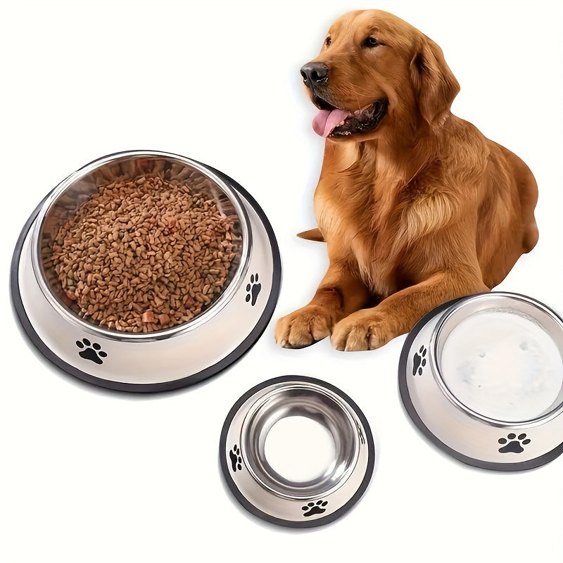 Premium Stainless Steel Pet Bowl - Non-Slip, Easy to Clean, Perfect for Dog And Cat Food And Water! Available In Three Sizes