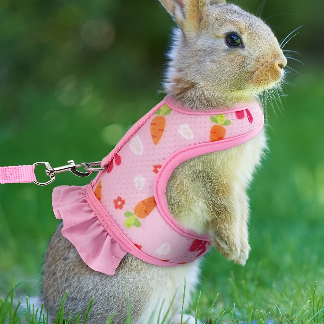1pc Rabbit Chest Harness, Bunny Traction Rope, Small Pet Harness, Rabbit Vest