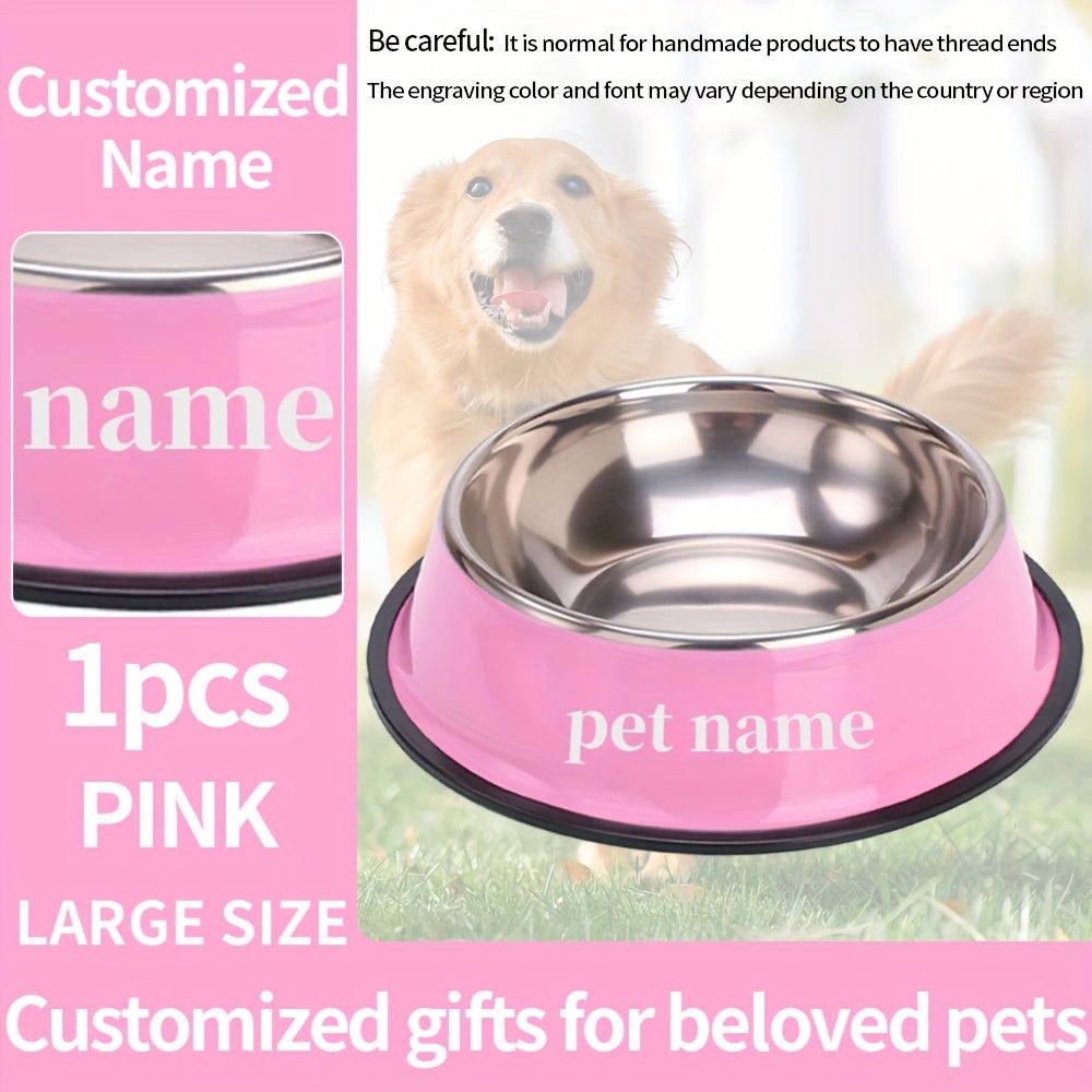 Pawfect Pets Stainless Steel Pet Bowl - Durable, Non-Slip, Spill-Proof, and Easy-to-Clean Dog & Cat Feeder for Food and Water - Personalized Memorial Gift with Custom Engraving for Pet Lovers