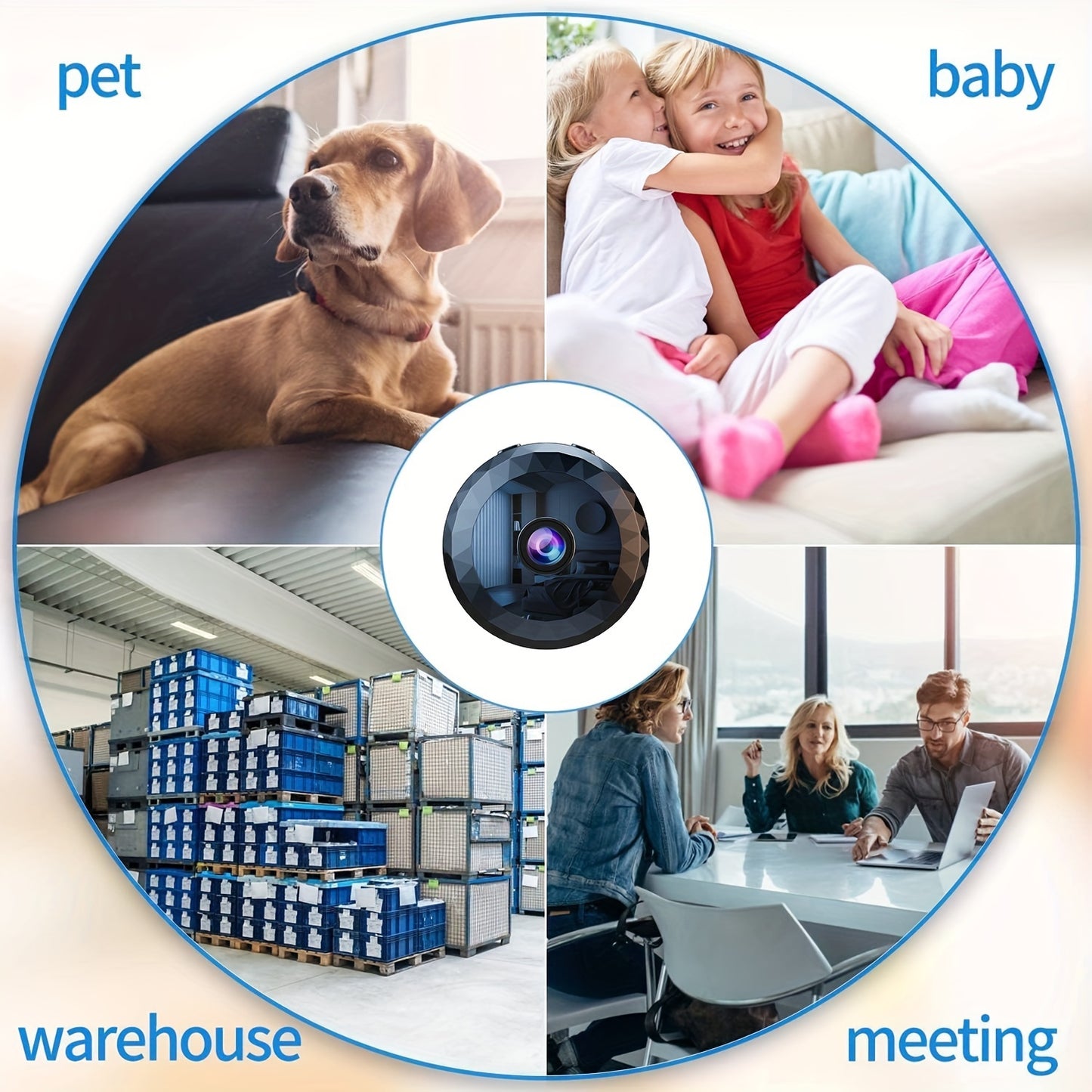 Mini WiFi Camera - Portable Hidden Nanny Cam with Night Vision, Motion Detection - Home Security Cameras for Indoor Outdoor Pet