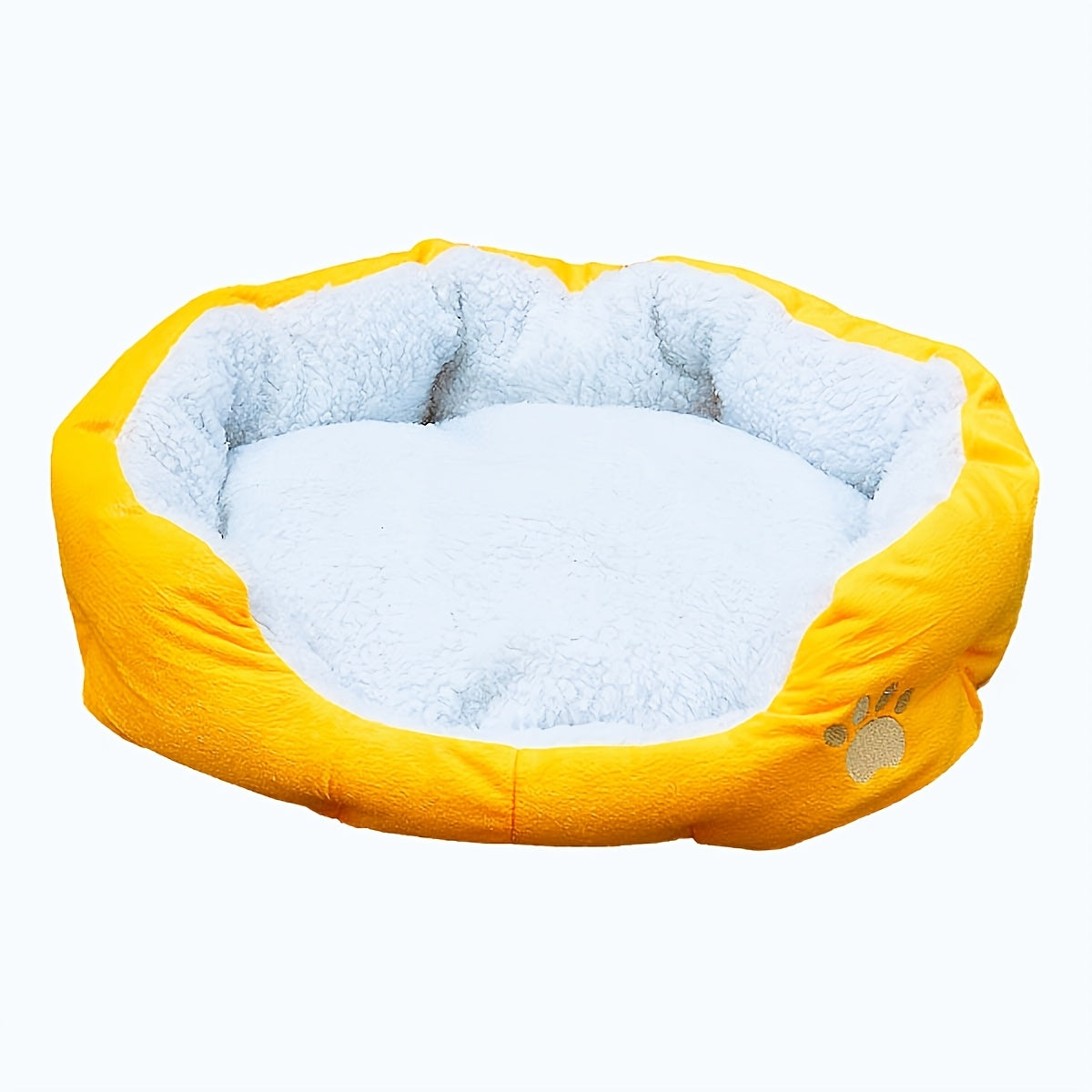 Plush Pet Bed for Cats and Dogs - Soft & Comfortable PP Cotton Filled Pet Nest, Non-Deformable and Warm, Suitable for Small to Medium Breeds, Available in Multiple Colors