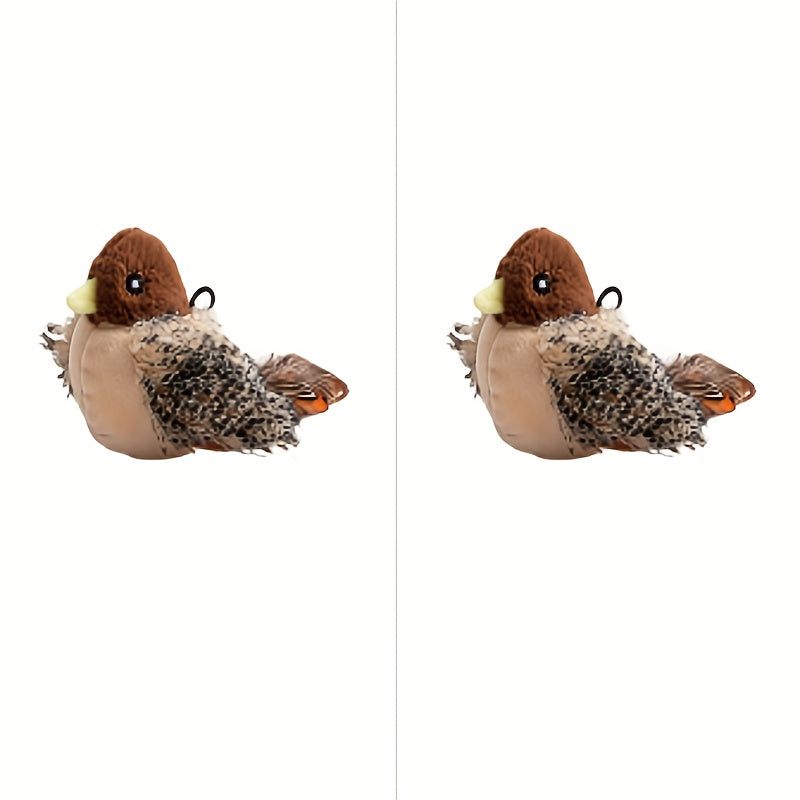 Interactive Plush Bird Cat Toy with Self-Raising Sound, Includes Pet Herb - Non-Electric Fabric Pet Toy, Simulated, TikTok
