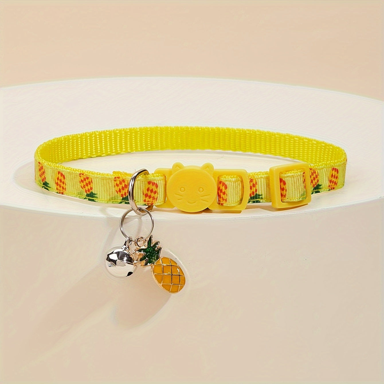 Breakaway Cat Collar With Bell, Colorful Fruit Pattern Adjustable Length Pet Collar For Cat Kitten Dog Puppy