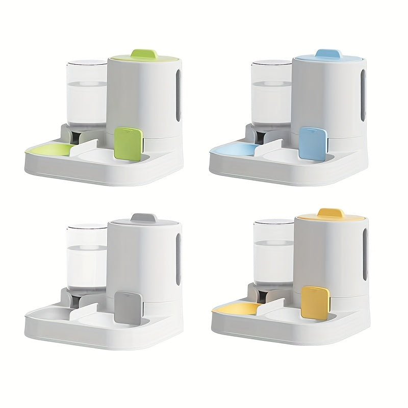 New 1pc Cat Two-in-One Automatic Feeder and Waterer, Pet Bowl Dog Basin Universal Pet Supplies