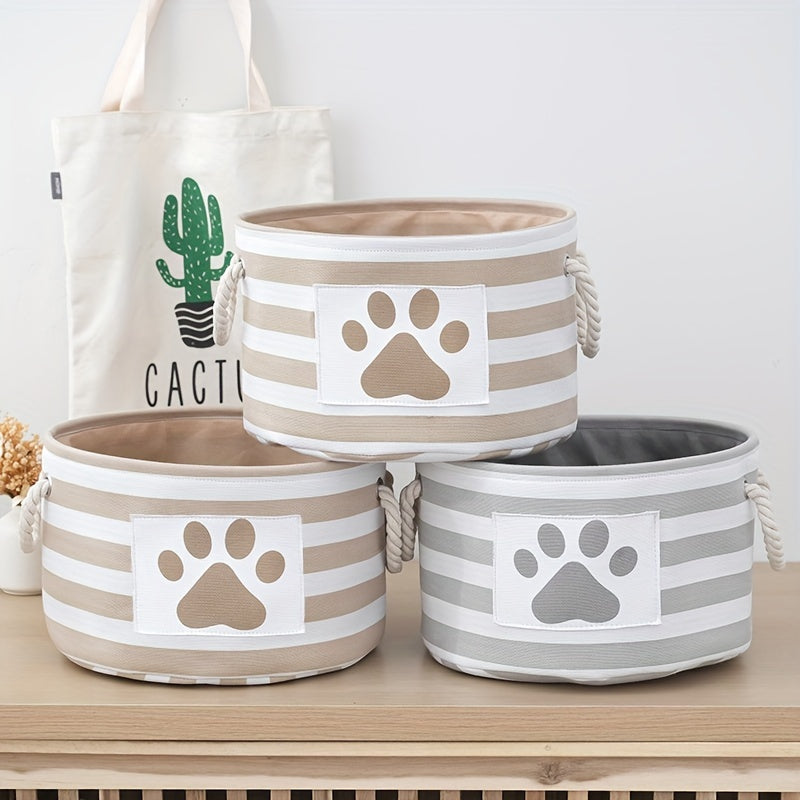 With Rope Handle Dog Accessories Organizer Pet Toy Storage Box For Toys, Clothes & Cleaning Supplies
