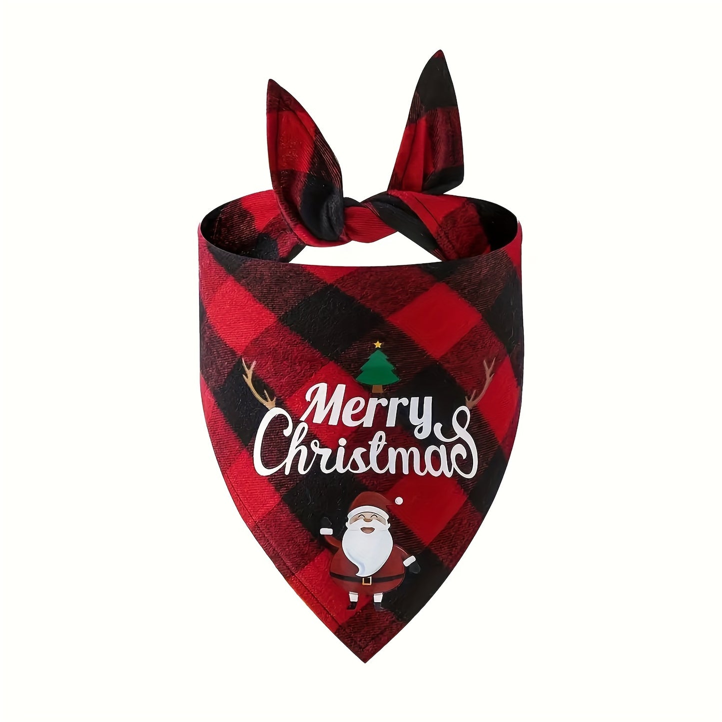 Christmas Pet Triangle Scarf Dog Bandanas Saliva Towel Santa Claus And Letter Graphic Scarf For Holiday Party Decoration Bib For Small, Medium & Large Sized Dogs