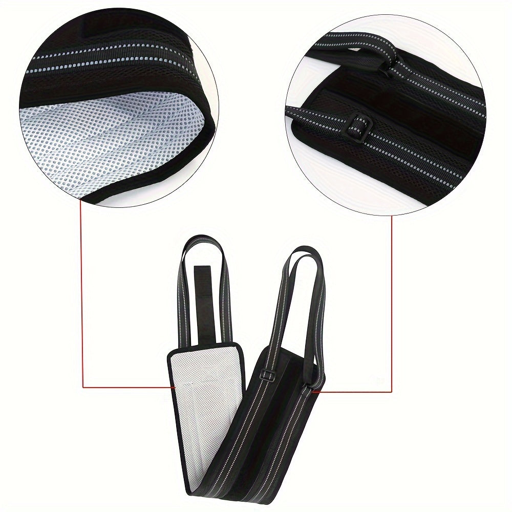 Adjustable Dog Lift Vest, Portable Pet Harness Support, for Large Dogs, Suitable for Elderly, Injured, Arthritis Dogs, with Striped Pattern, Elastic Material, Machine Washable