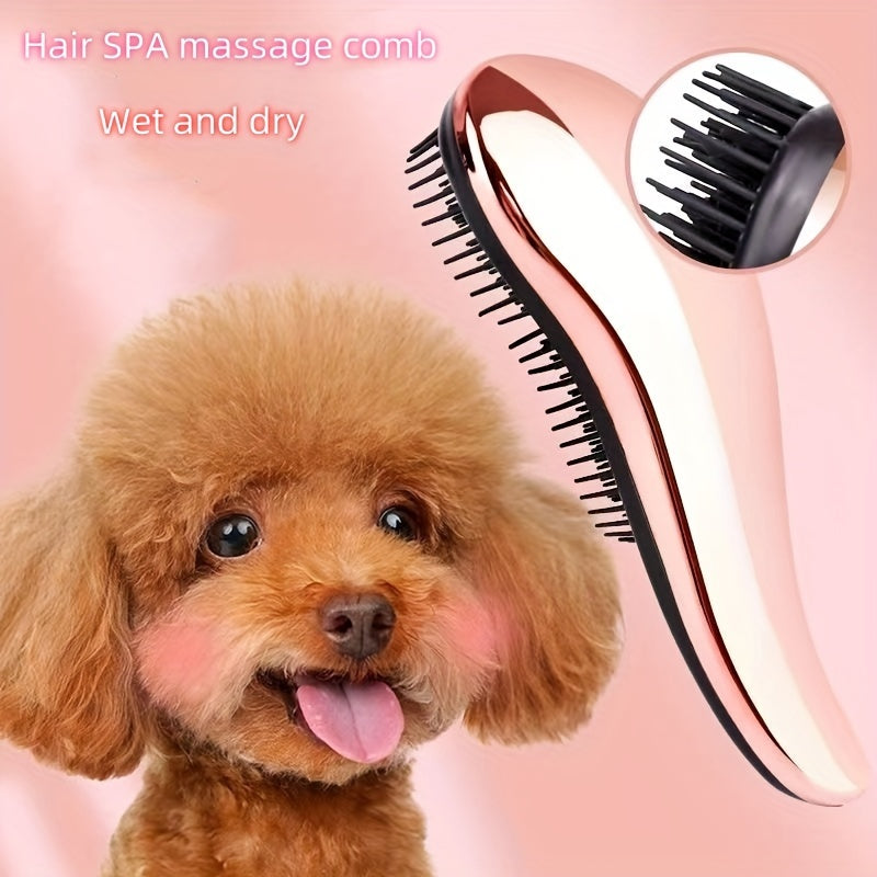 Pet Grooming Brush for Dogs and Cats: Shed & Depilatory Bottom Rake Comb for Effective Hair Removal and Detangling