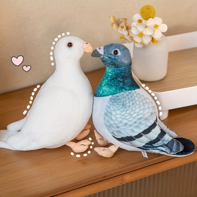 1pc Adorable 7.87in Lifelike Pigeon Plush Toy - Soft, Cuddly, and Realistic Bird Stuffed Animal Doll with Vivid Eyes and Feathers - Perfect Gifts for Kids, Children, and Pigeon Lovers