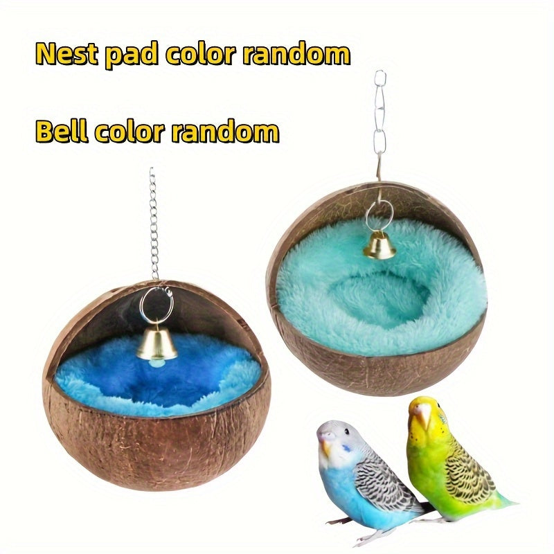 Natural Coconut Shell Bird Nest House