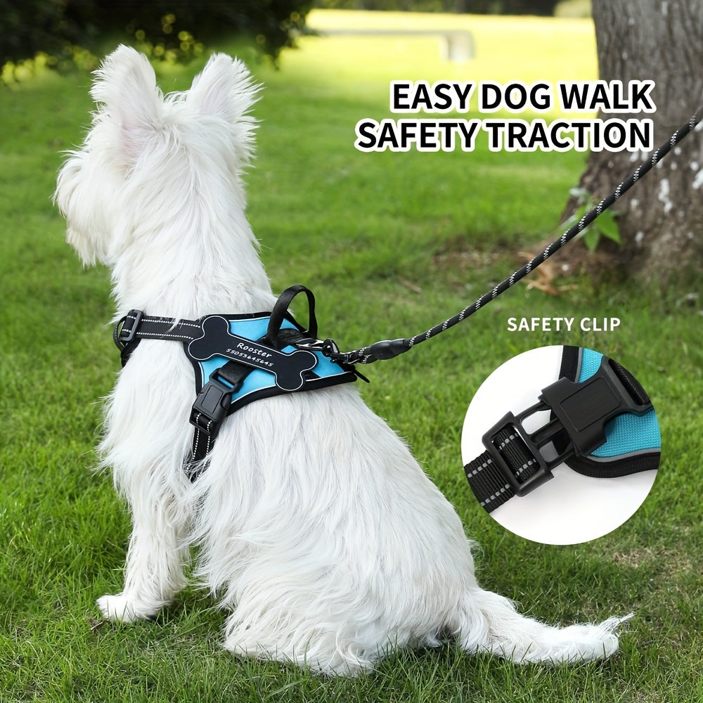 Personalized Dog Harness NO PULL Breathable Pet Harness Vest With Lovely Custom Patch Harness For Small Medium Large Dogs