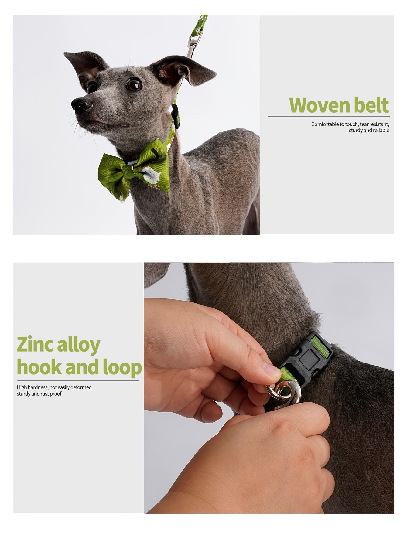 6pcs Forest Animal Print Dog Walking Set, Adjustable Pet Harness, 4ft Leash, Collar, Bowtie, Bandana, and Waste Bag Dispenser for Small to Large Dogs, Polyester Fiber, Without Battery