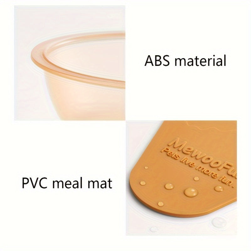 Ice Cream Design Raised Cat Bowls, Double Pet Feeding Station with Neck Protection, Durable Plastic Material for Cats - Inclined Elevated Food and Water Bowls Set