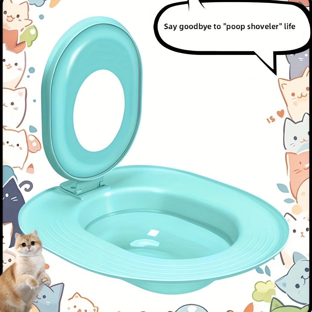 Universal Large Cat Litter Box with Splash Guard, Multi-Functional Cat Toilet, Pet Supplies, Easy-to-Clean Litter Training Tray for Cats, Cat Bathroom, Large Size Cat Training Bowl, Washable Pet Accessories, Home Pet Essentia