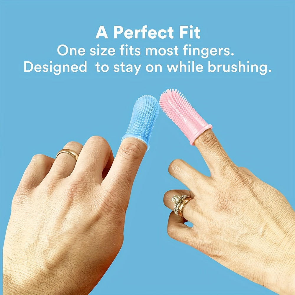 Dog Toothbrush, 360º Dog Tooth Brushing Kit, Cat Toothbrush, Dog Teeth Cleaning, Dog Finger Toothbrush, Dog Tooth Brush for Small & Large Pets, 2-Pack