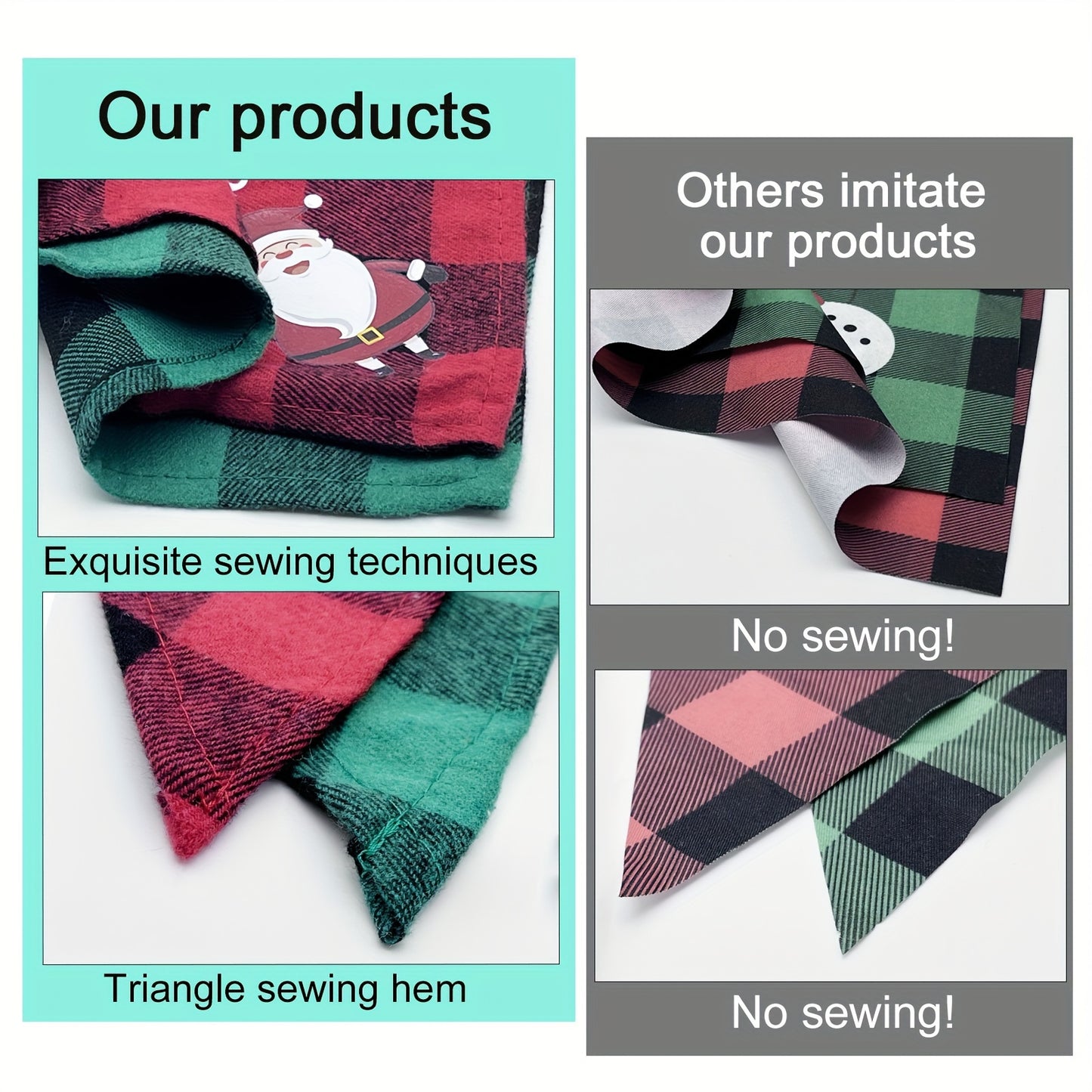 Christmas Pet Triangle Scarf Dog Bandanas Saliva Towel Santa Claus And Letter Graphic Scarf For Holiday Party Decoration Bib For Small, Medium & Large Sized Dogs