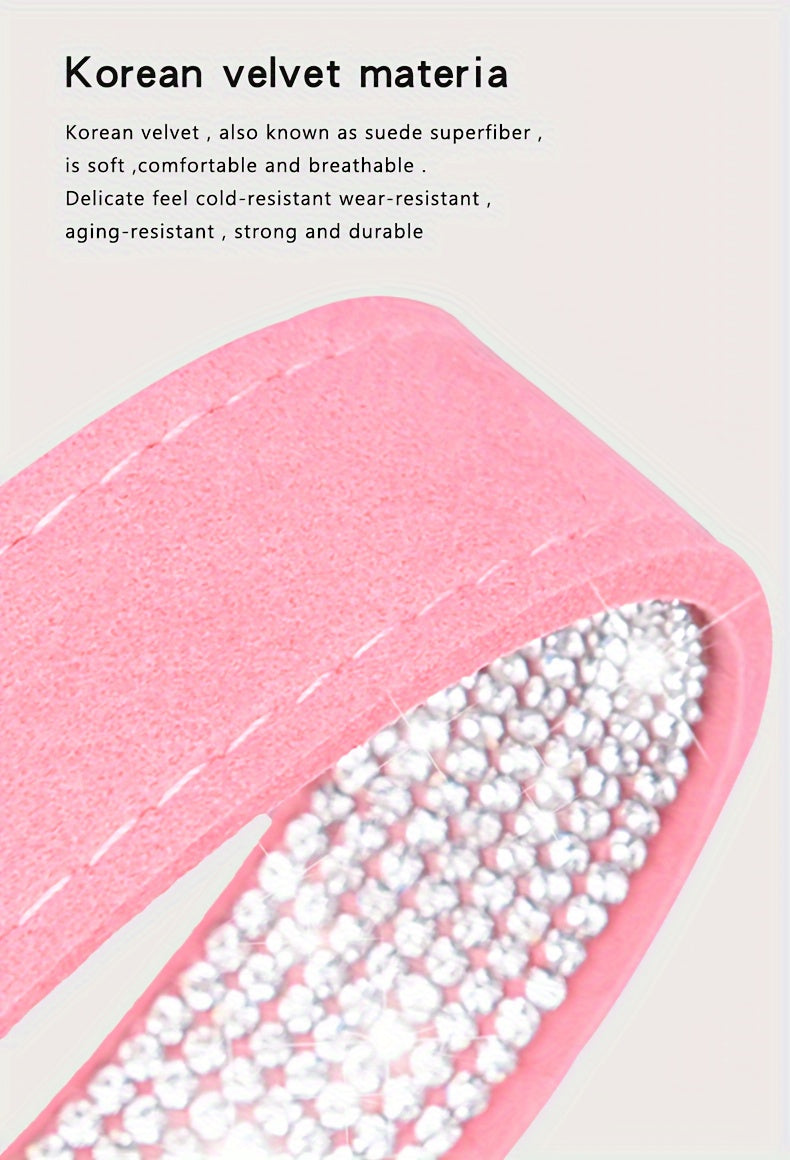 Sparkling Rhinestone Dog Collar with Leash