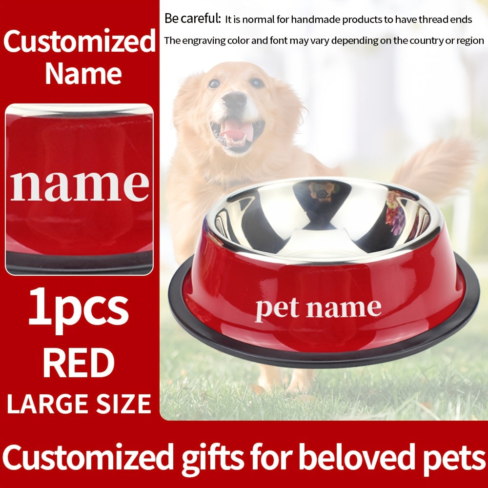 Pawfect Pets Stainless Steel Pet Bowl - Durable, Non-Slip, Spill-Proof, and Easy-to-Clean Dog & Cat Feeder for Food and Water - Personalized Memorial Gift with Custom Engraving for Pet Lovers