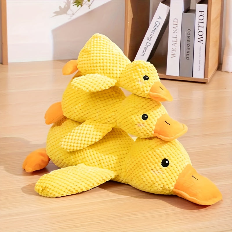 Squeaky Plush Duck Dog Toy - Durable Chew and Play Companion for Medium Breeds, Soft Interactive Pet Toy