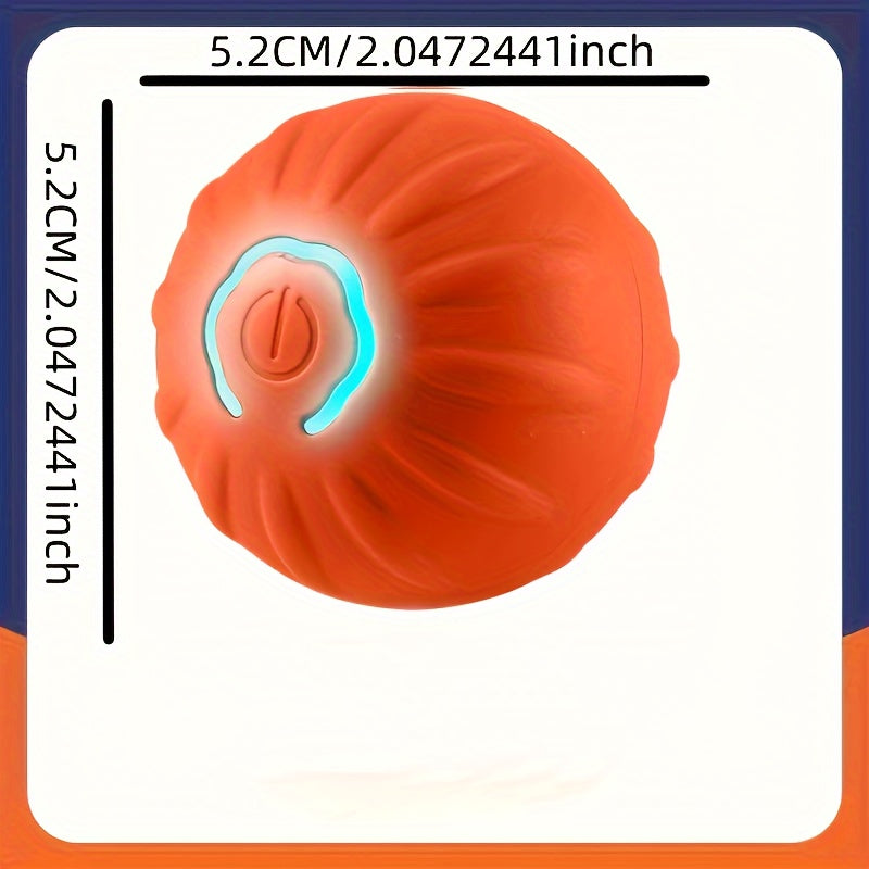USB Rechargeable Silicone Bouncing Ball for Pets - Interactive Automatic Obstacle Avoidance Toy for Medium Breeds with Built-In Rechargeable Lithium Polymer Battery, Up to 36V
