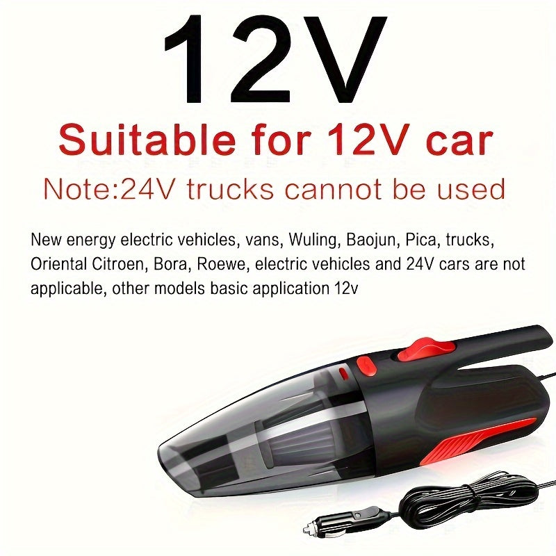 Mini Handheld High-Power Car Vacuum Cleaner, Car Dust Removal And Cleaning Products, Easy-To-Clean Pet, Handheld Vacuum Cleaner, Car Vacuum Cleaner, Without Battery