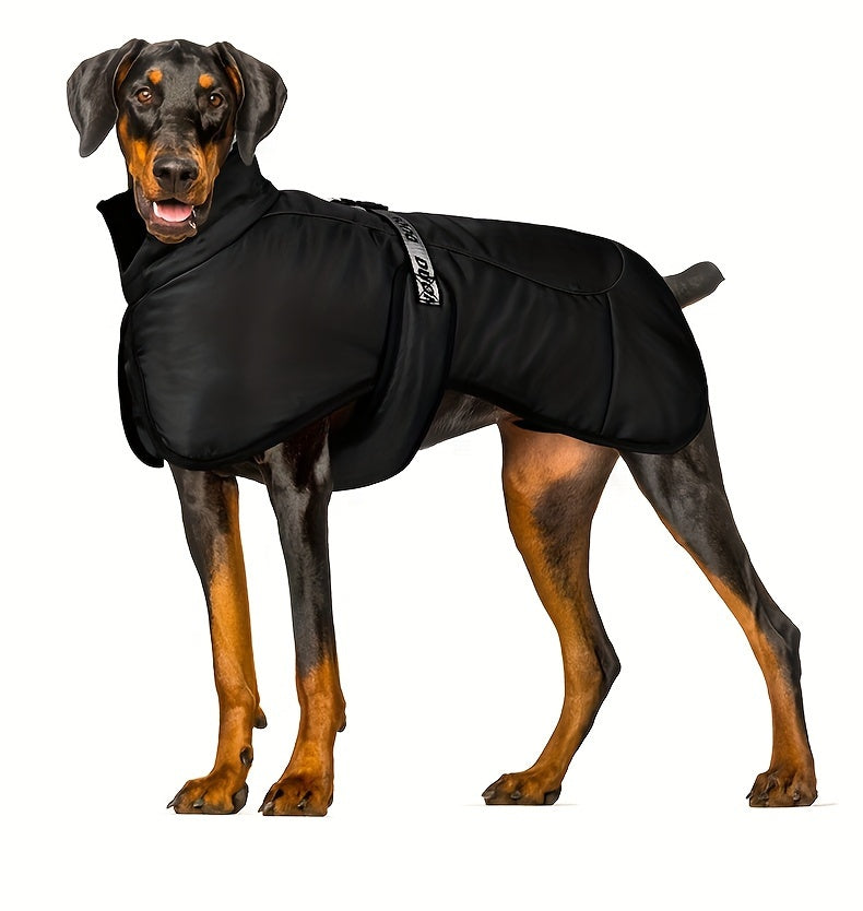 Cozy Fleece-Lined Dog Cloak - Warm Autumn & Winter Pet Apparel for Medium to Large Breeds, Non-Waterproof