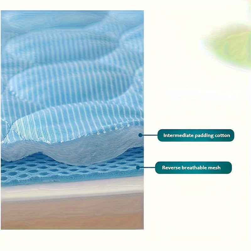 Cooling Dog Bed, Bite-Resistant Pet Mat, Breathable Ice Silk Cushion for Summer Comfort