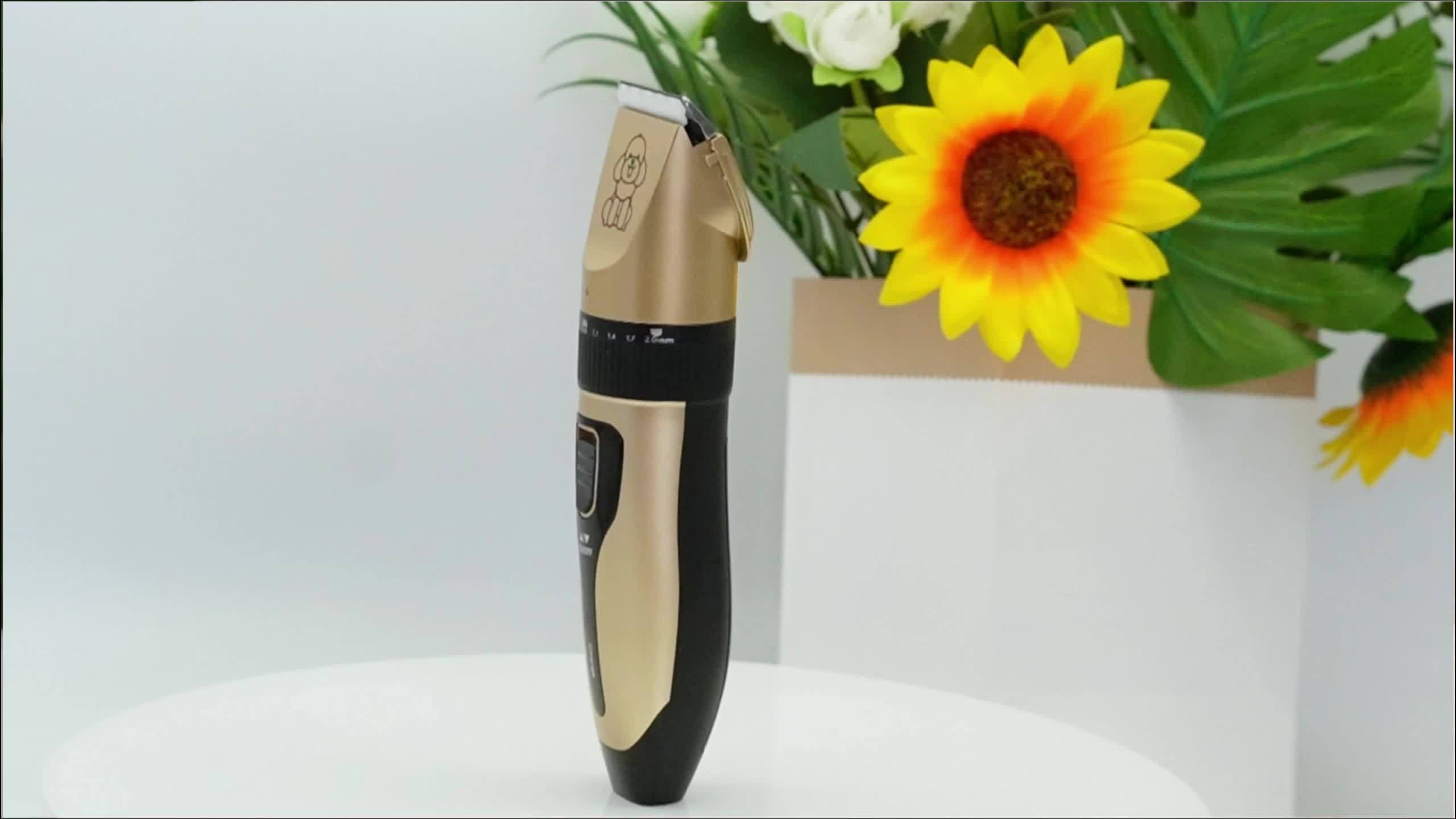Professional Dog Grooming Kit - USB Rechargeable Electric Clippers with Thick Ceramic Blades, Brush & Measuring Tool Set for Cats and Dogs, Professional Dog Grooming Clippers, Dog Clippers for Grooming Professional Kit, Dog S