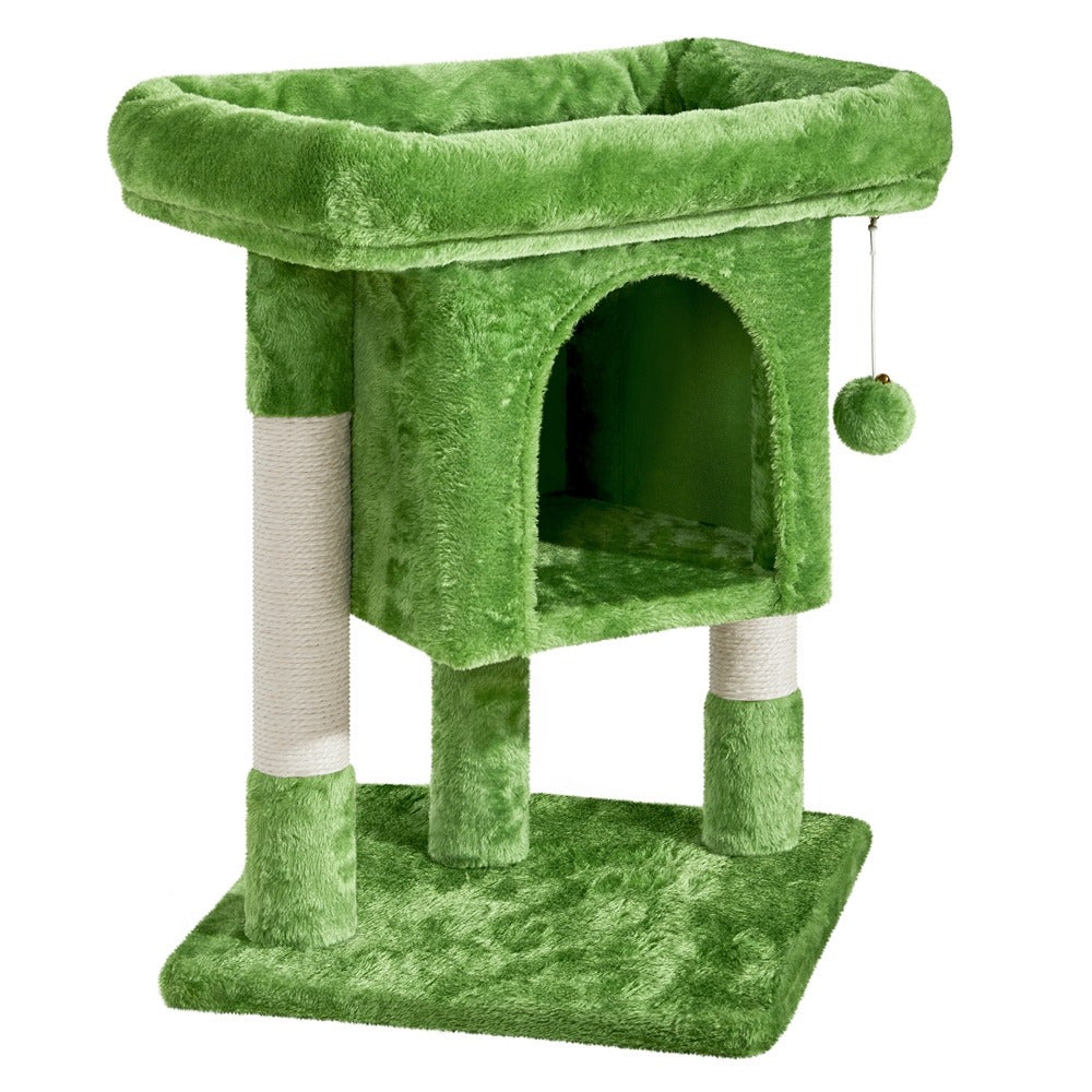 Costoffs 23.5in Cat Tree Tower, 2-Level Cat Condo with Sisal-Covered Scratching Posts, Cozy Pet Furniture, Halloween Cat Furniture for Indoor Kittens and Cats