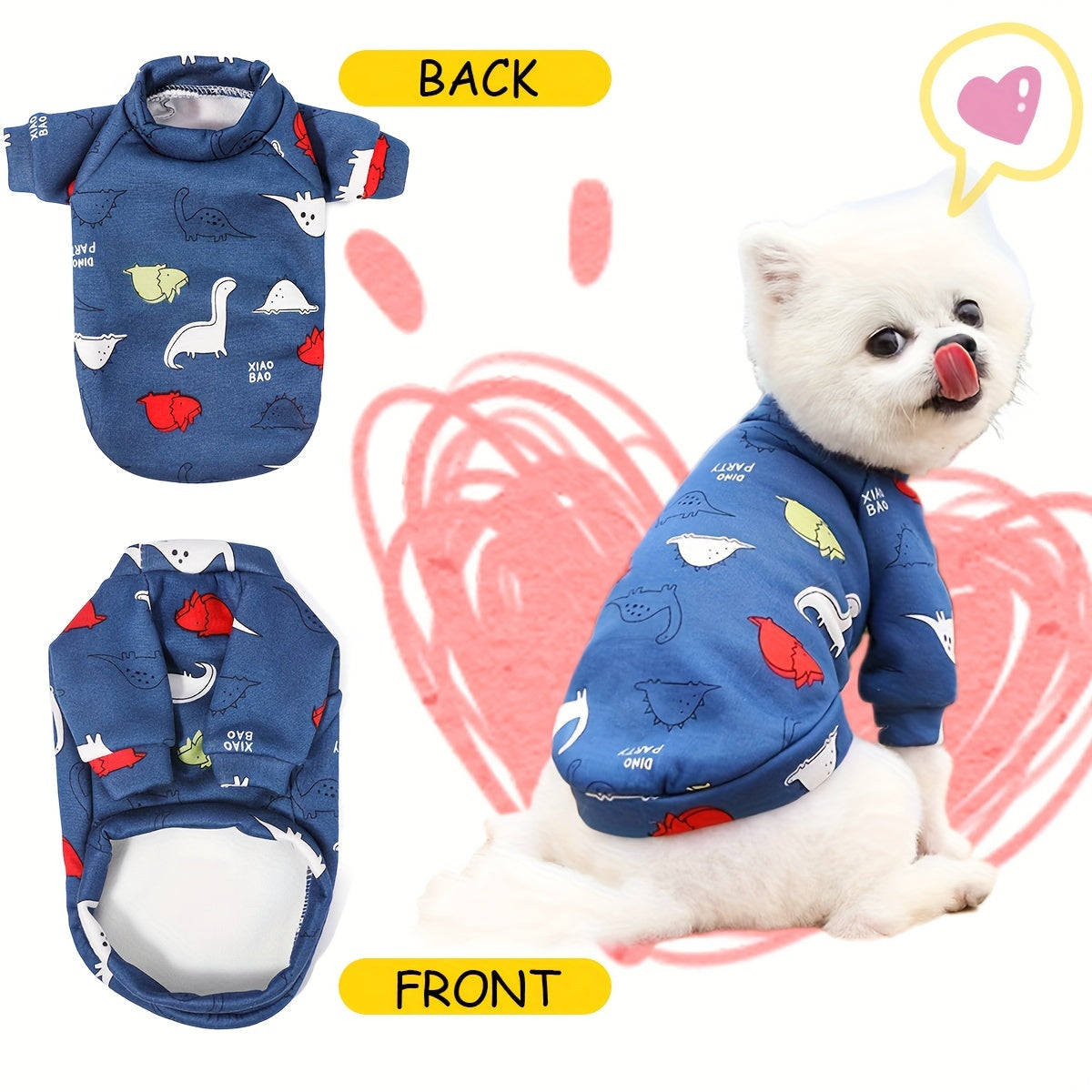 1pc Cozy Dog Sweatshirt - Winter And Spring Pet Apparel For Small & Medium Dogs - Keep Your Furry Friend Warm And Stylish