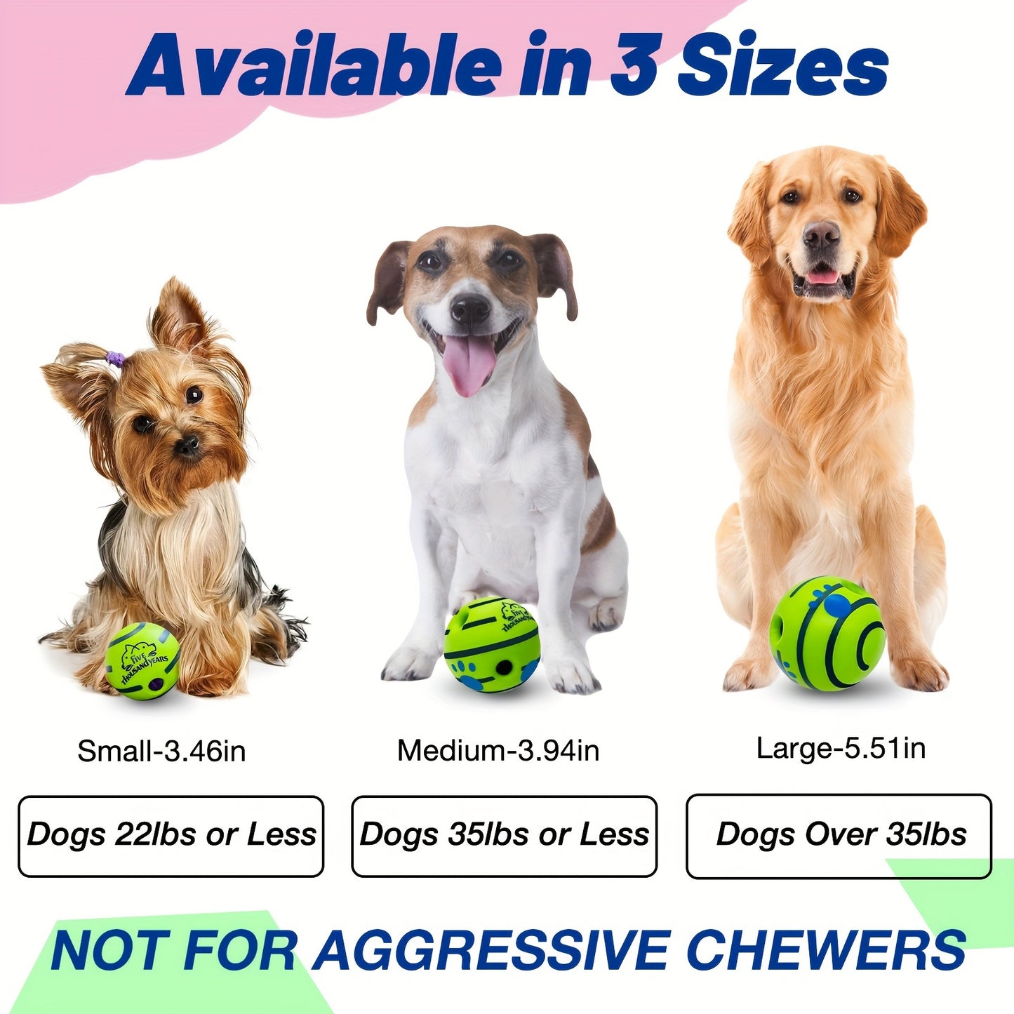 Pet Voice Ball Toy, Dog IQ Training Ball Toy, Without Battery