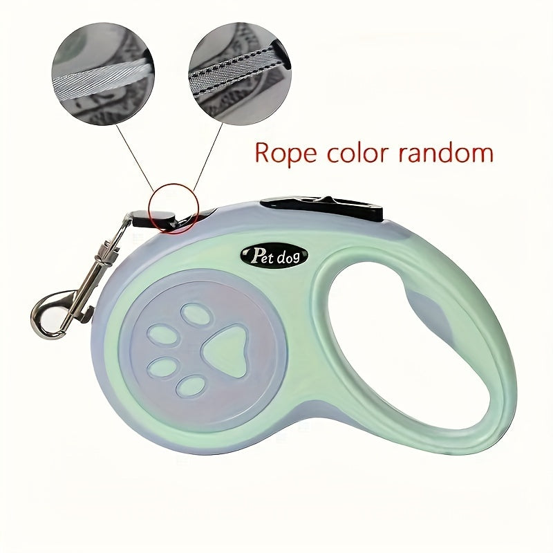 Durable Nylon Retractable Dog Leash With One-Button Control, Great For Outdoor Walks & Travel With Small And Medium Pets