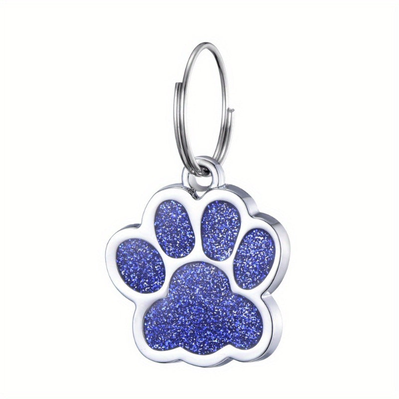 Stylish Zinc Alloy Paw Print Pendant for Small Dogs - 1pc Footprint Dog Tag for Pet Accessories and Necklaces, Dog Tags