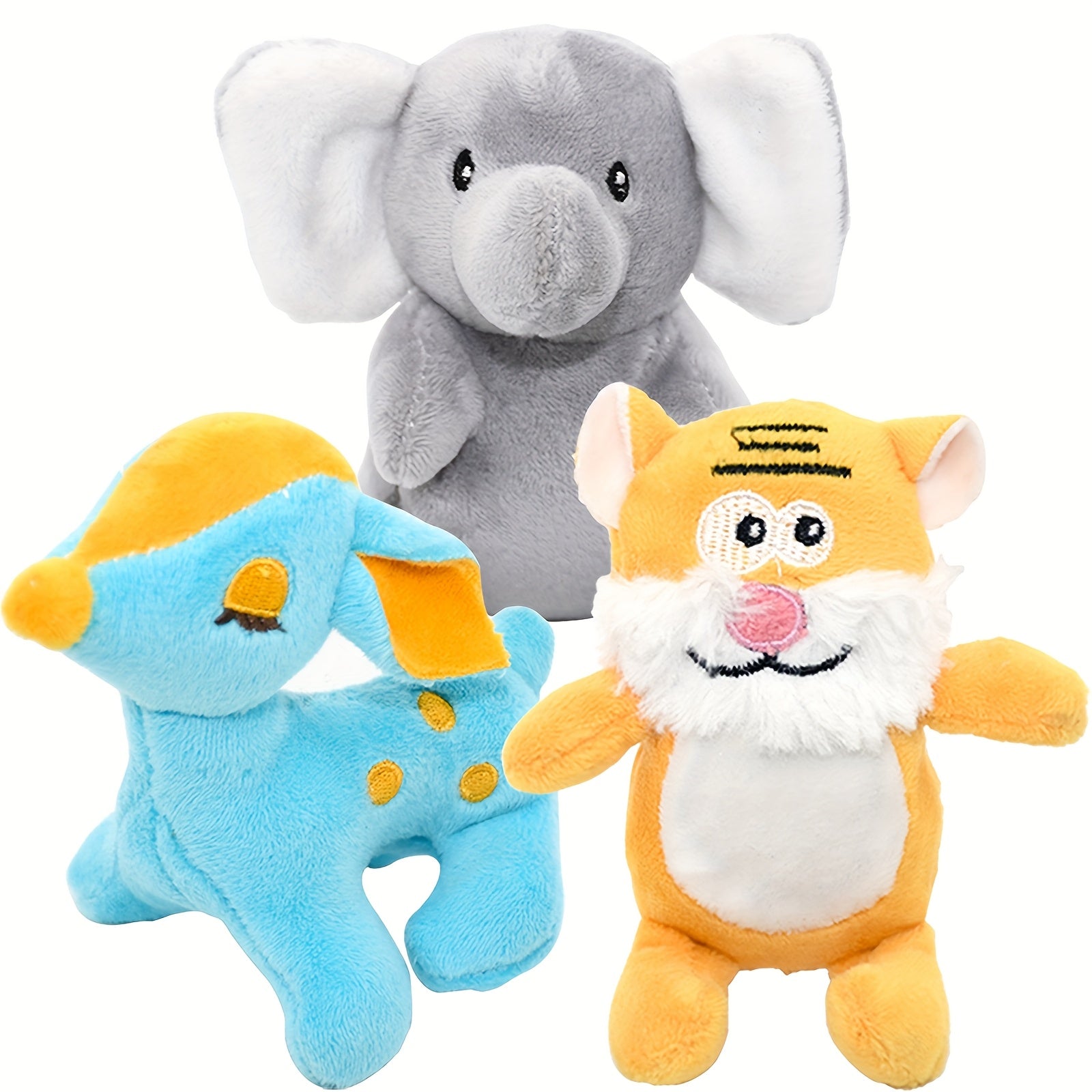 SHARLOVY Dog Squeaky Toys, Stuffed Animal Puppy Toys, Cute Chew Toys for Dog Teething Toys, Pet Toys for Small to Medium Dogs, Soft Dog Toys, Plush Dog Toy Pack 12in Gift Box