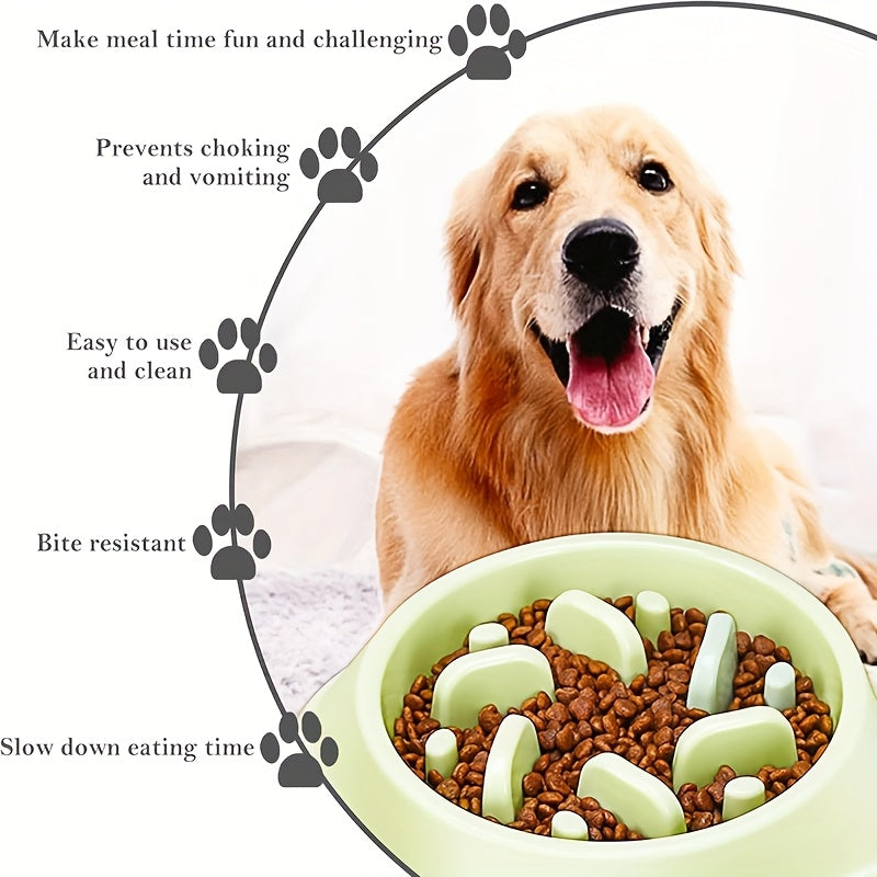 Slow Feeder Dog Bowl 3-Pack Set - Non-Slip Durable Bowls for Small Medium Large Dogs, Anti-Choking Puzzle Design, Easy to Clean Pet Feeding Dishes for Better Digestion & Mental Stimulation
