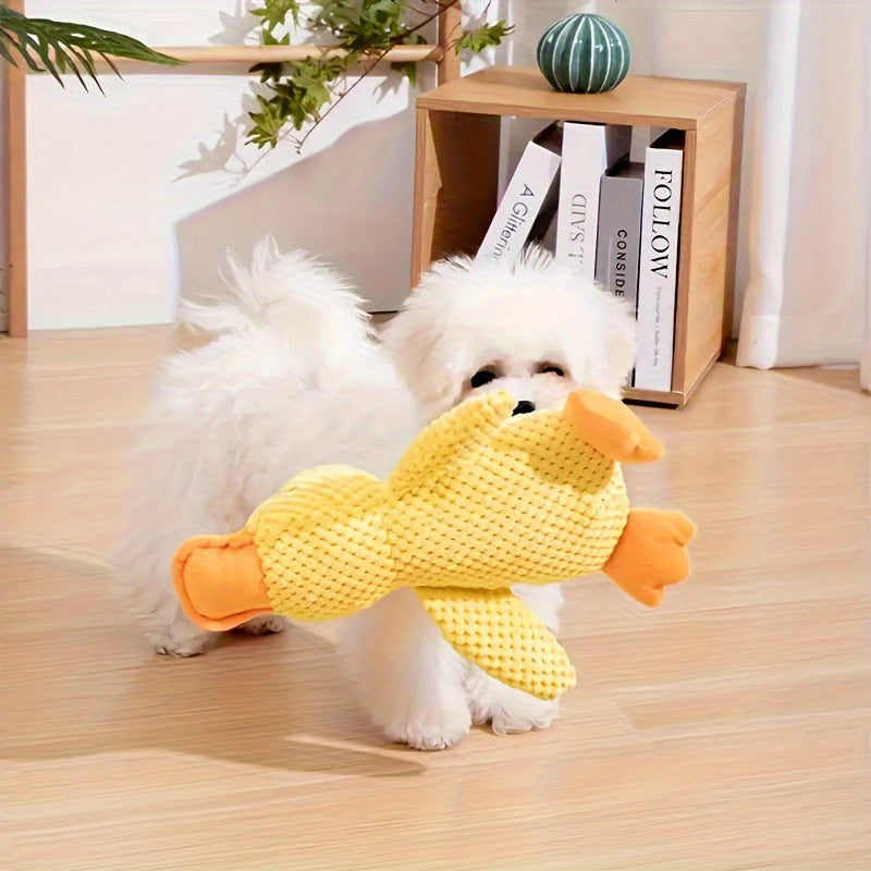 Squeaky Plush Duck Dog Toy - Durable Chew and Play Companion for Medium Breeds, Soft Interactive Pet Toy