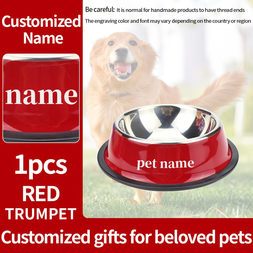 Pawfect Pets Stainless Steel Pet Bowl - Durable, Non-Slip, Spill-Proof, and Easy-to-Clean Dog & Cat Feeder for Food and Water - Personalized Memorial Gift with Custom Engraving for Pet Lovers