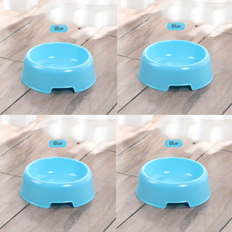 Stackable Plastic Cat and Small Dog Bowls - Pet Feeding/Water Bowls for Cats and Chihuahuas - Classic American Style Pet Food Dish - Set of Multiple Basic Animal Feeders