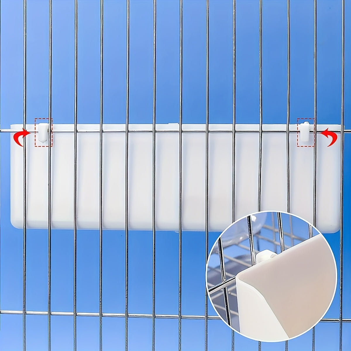 Durable ABS Parrot Feeder - Hanging Food & Water Bowl for Birds, Quail, and Parakeets - Cage-Mounted Pet Feeding Cup